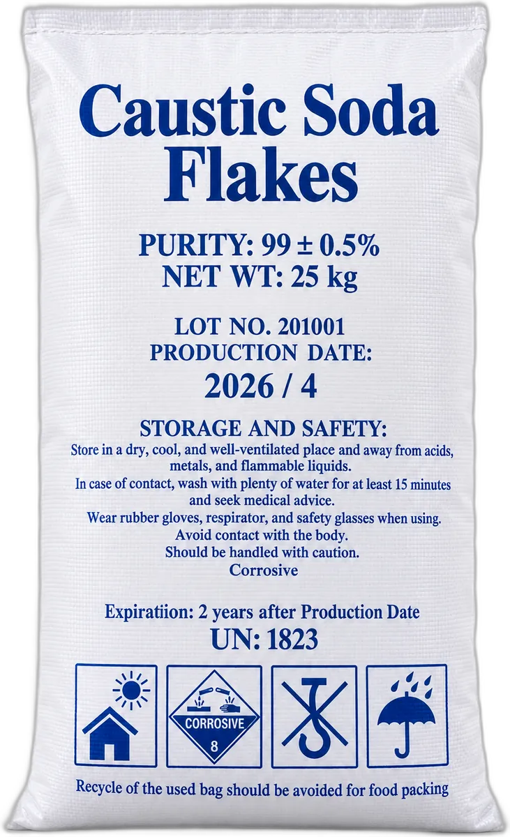 كوستك صودا (صودا كاوية) - Caustic Soda Flakes 99%